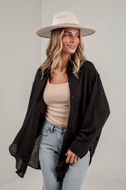 Allison Oversized Button-Up Blouse