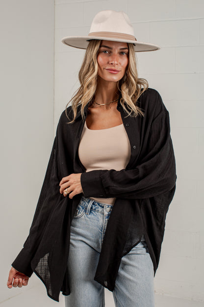 Allison Oversized Button-Up Blouse