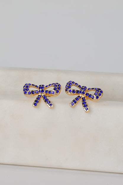 Maeve Rhinestone Bow Earrings