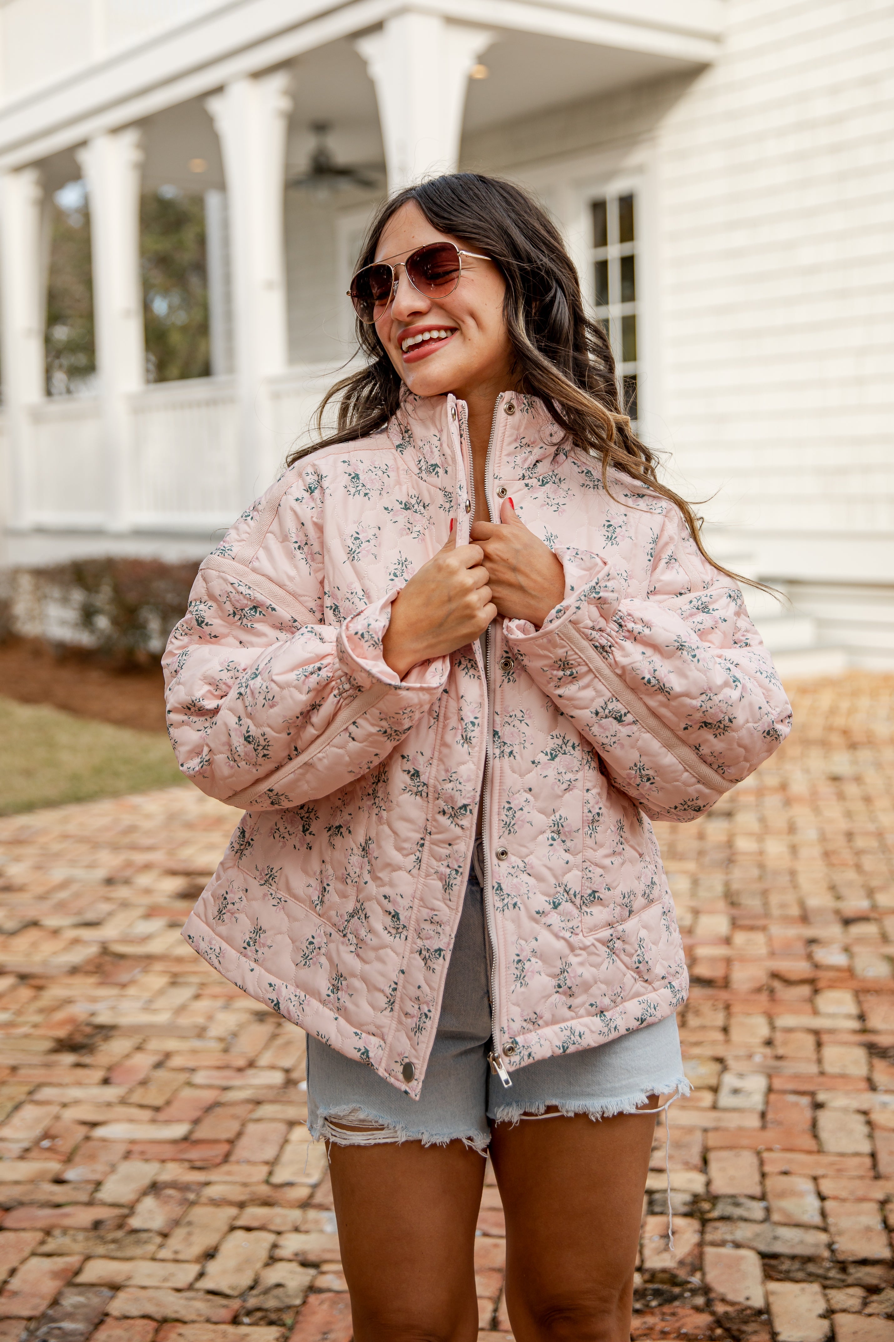 FINAL SALE - Sweet Soul Blush Floral Quilted Jacket