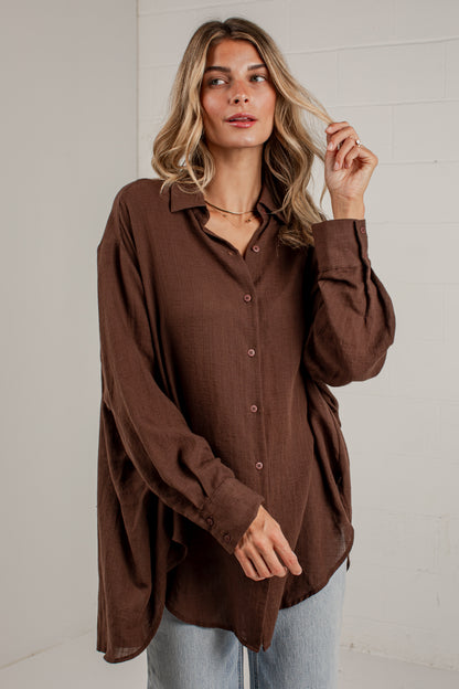 Allison Oversized Button-Up Blouse