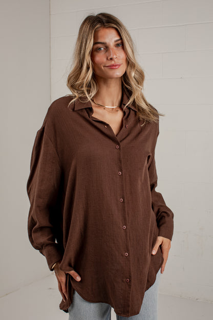 Allison Oversized Button-Up Blouse