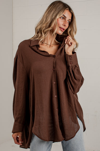 Allison Oversized Button-Up Blouse