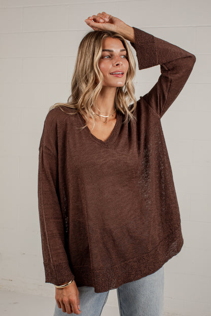 Found Your Way Oversized Knit Top