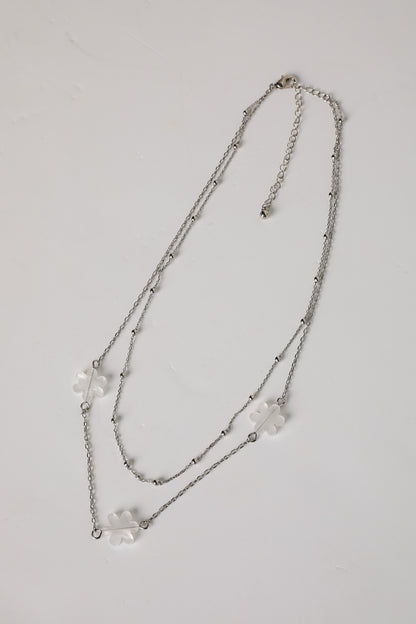 Alexa Cream Flower Charm Necklace