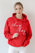 Red Chop Chop Script Embroidered Hoodie