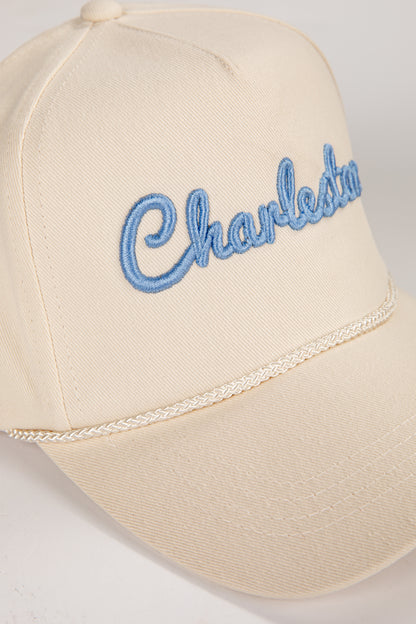 Beige cap with &