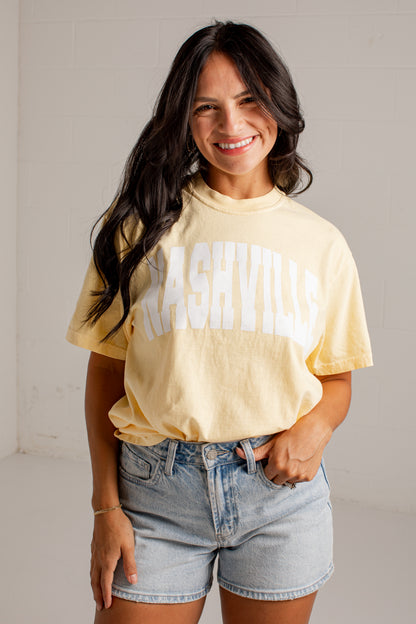 Yellow Nashville Graphic Tee