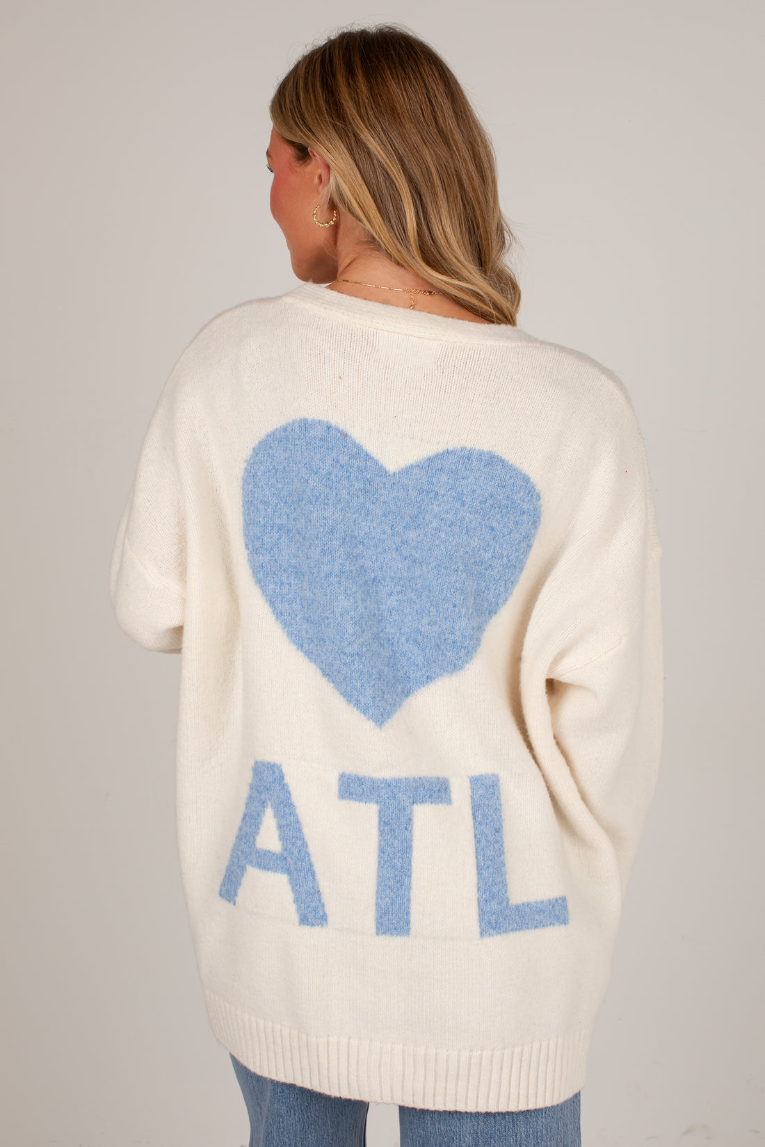 Atlanta Heart Graphic Sweater Cardigan