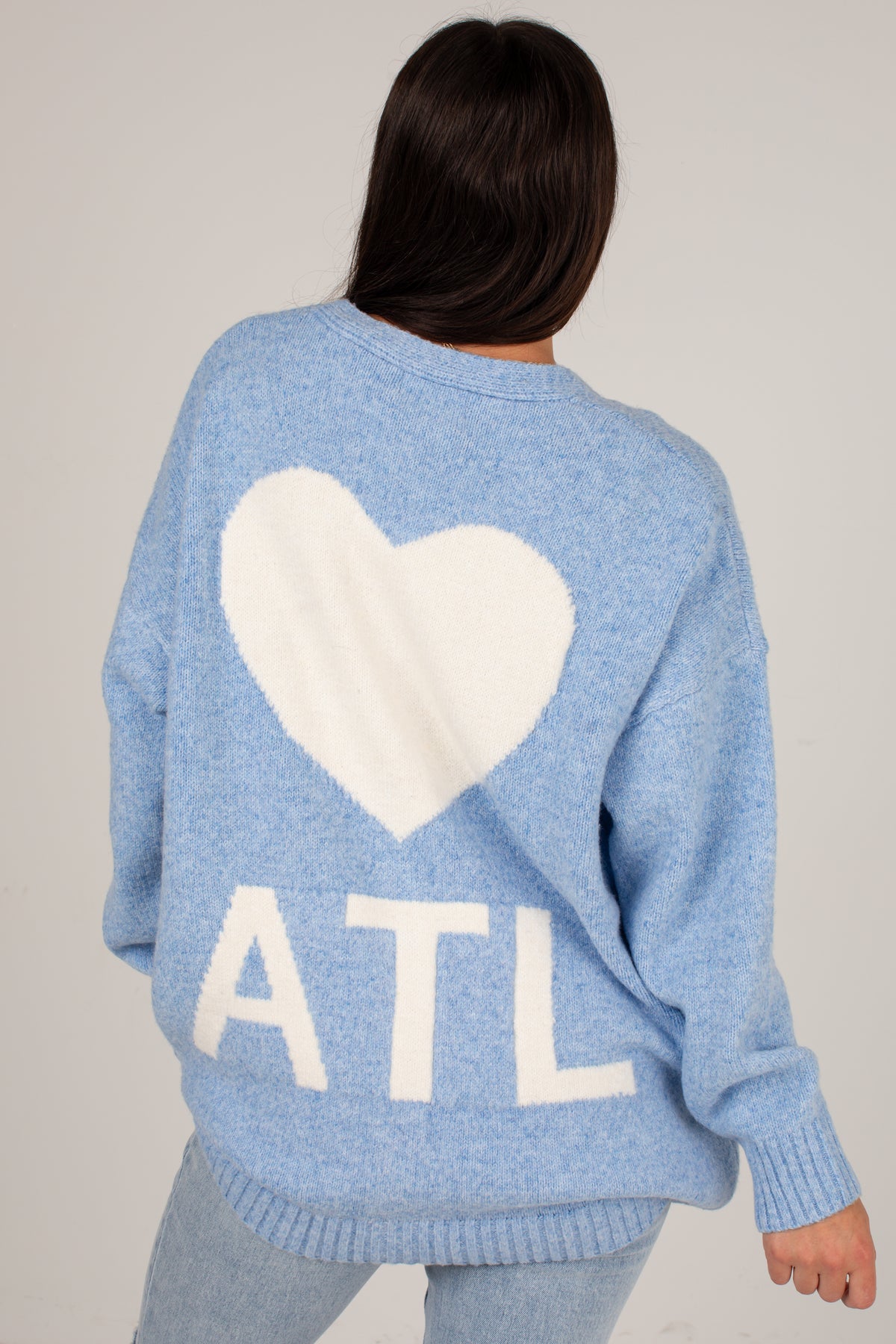 Atlanta Heart Graphic Sweater Cardigan