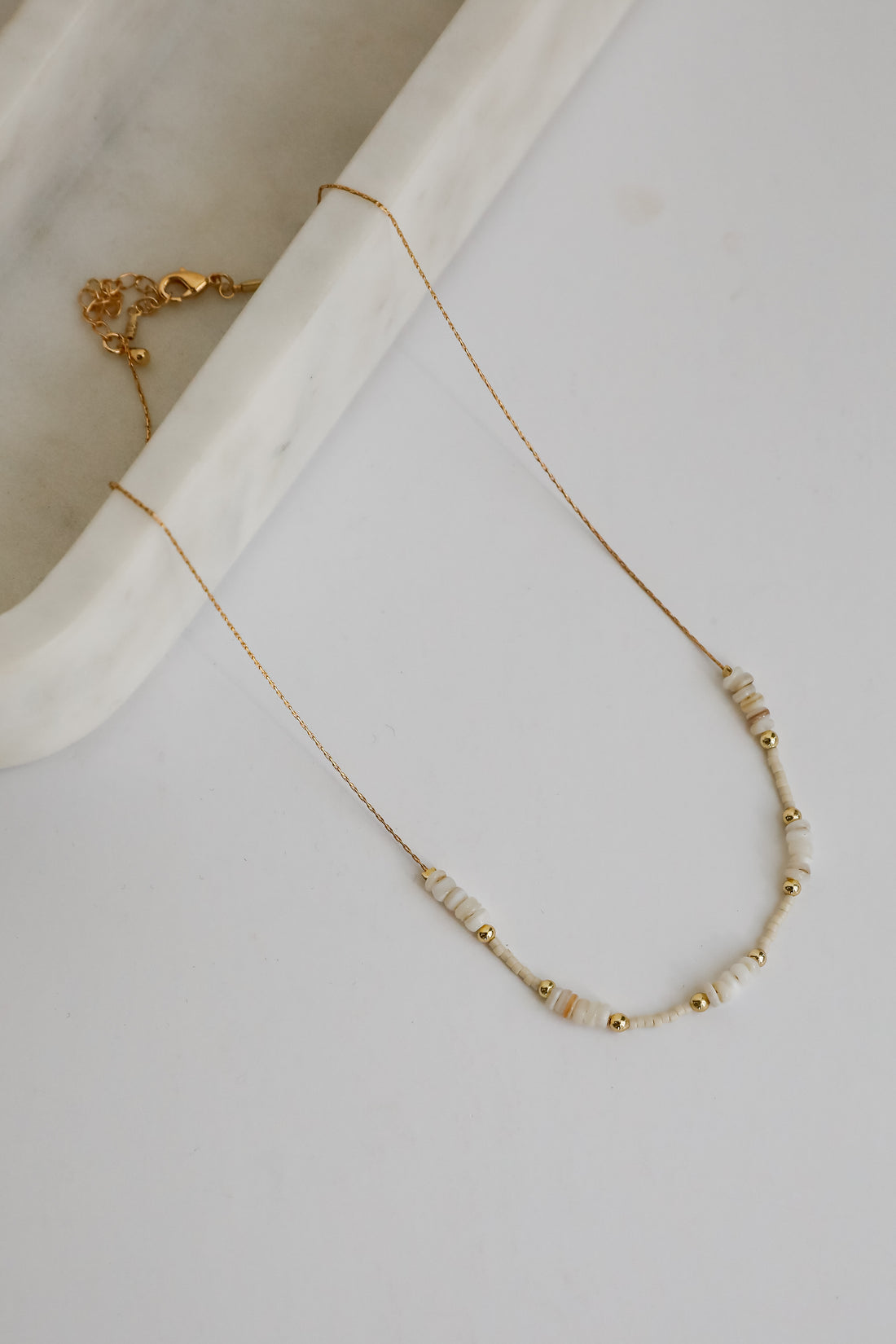 Ayla Gold Beaded Chain Necklace