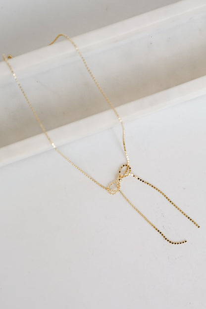 Penelope Gold Bow Chain Necklace