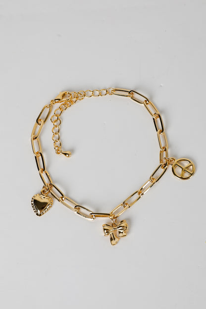 Avery Gold Charm Bracelet