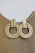 Melissa Gold Textured Statement Earrings