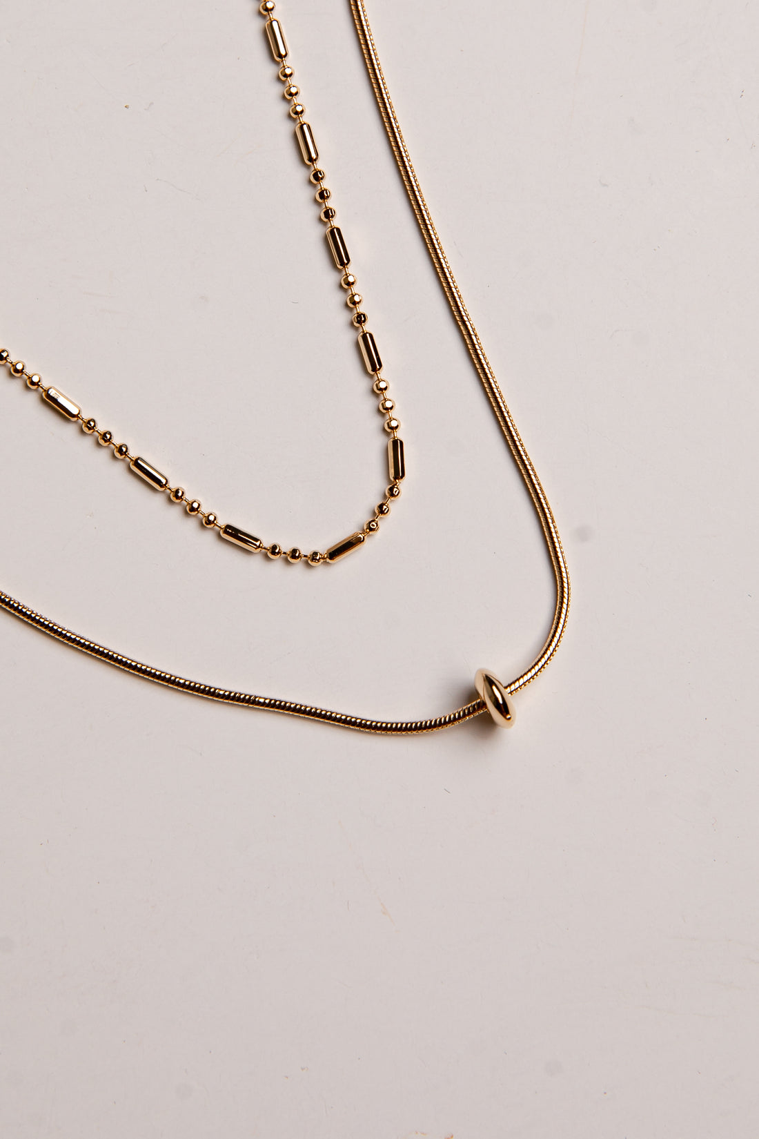 Laurel Gold Layered Bead Necklace