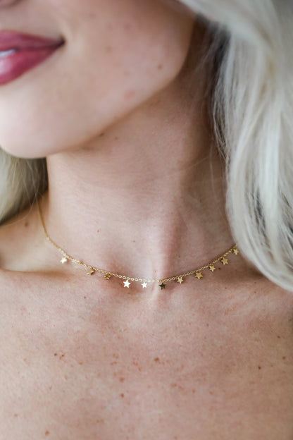 Elise Gold Star Charm Necklace