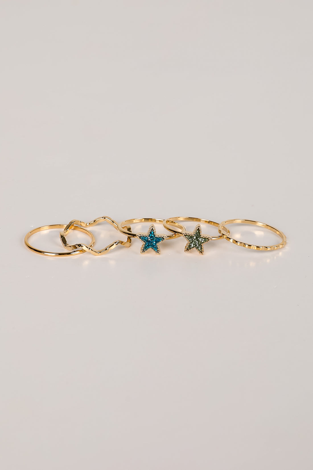 Erin Gold Star Ring Set