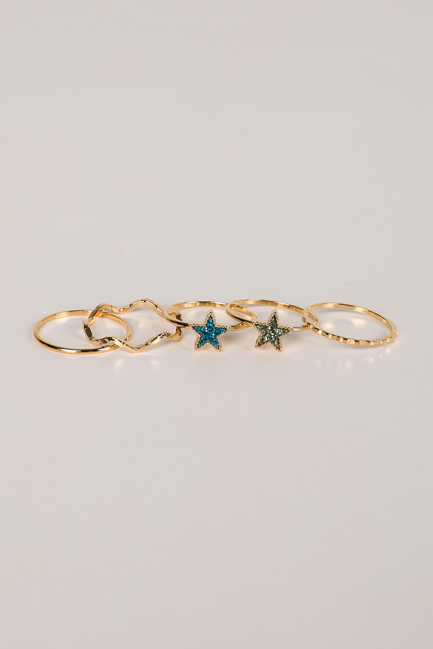 Erin Gold Star Ring Set