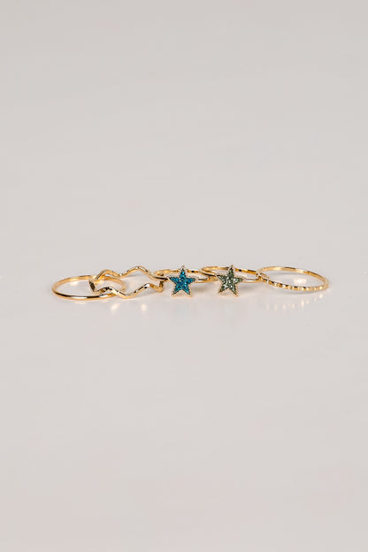 Erin Gold Star Ring Set