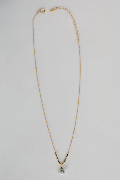 Kylie Gold Gemstone Charm Necklace