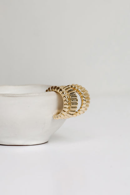 Samantha Textured Hoop Earrings