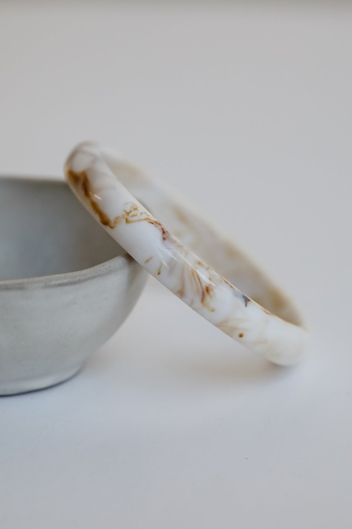 Daniella Ivory Acrylic Bangle