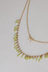 Yellow Beaded Layered Necklace