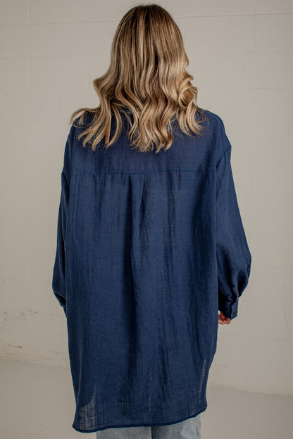 Allison Oversized Button-Up Blouse