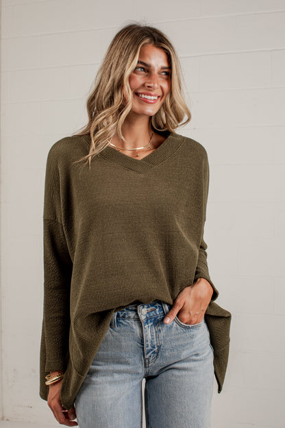 Unhurried Life Relaxed Knit Top