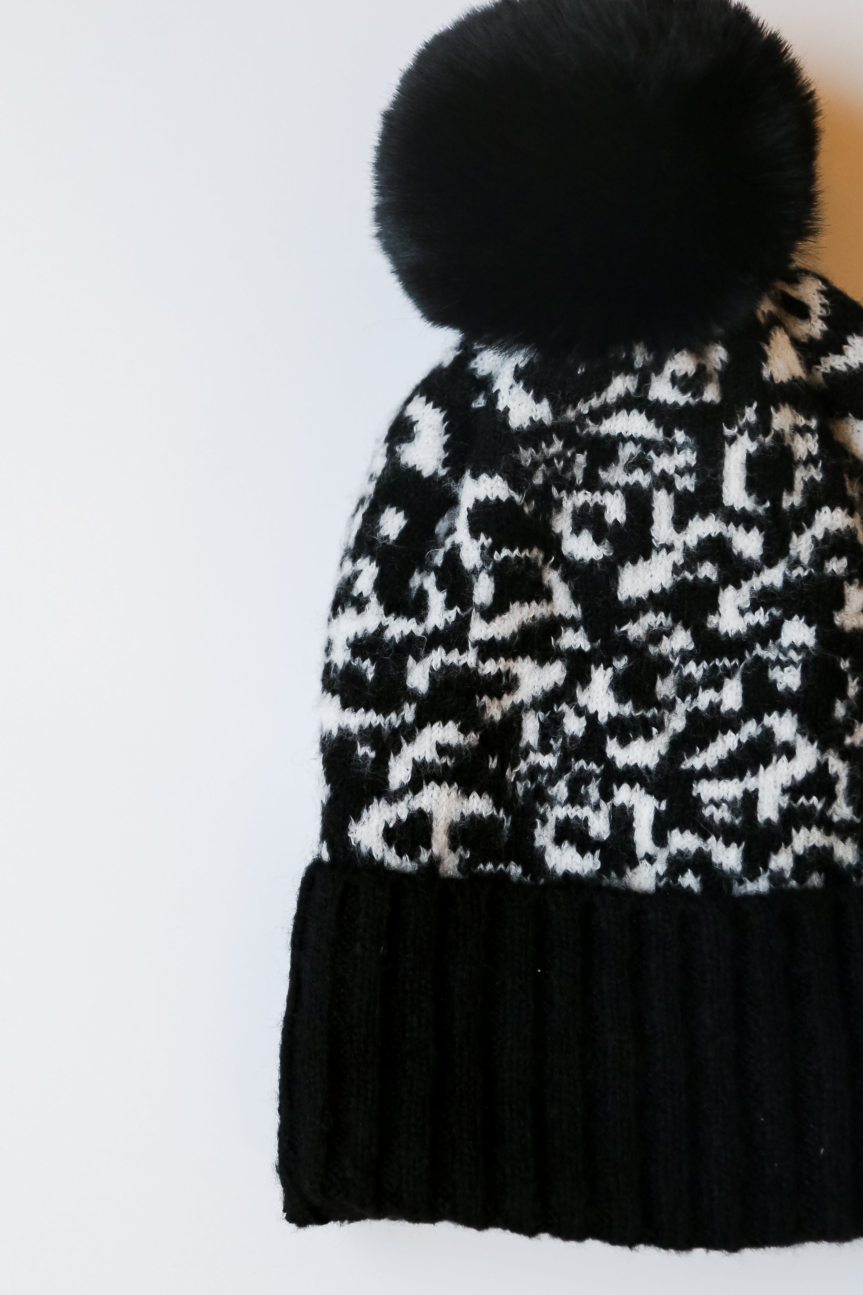 animal print beanie