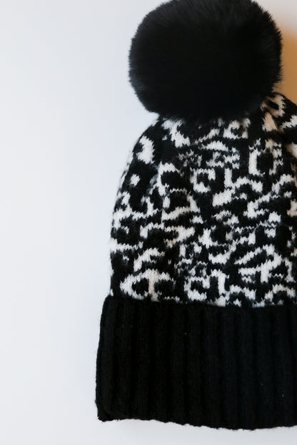 animal print beanie