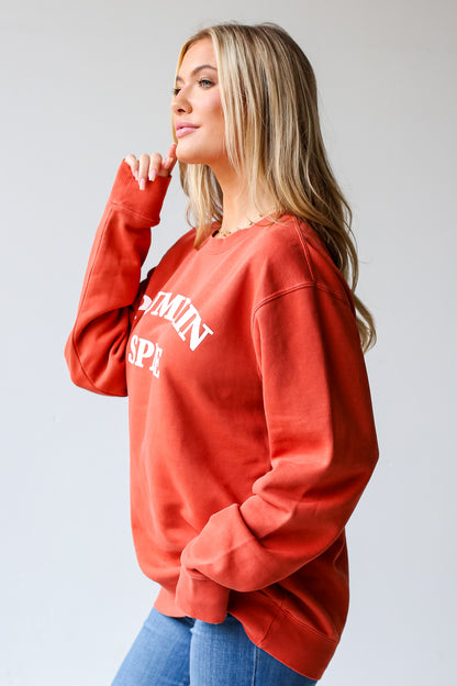 Rust Pumpkin Spice Pullover side view