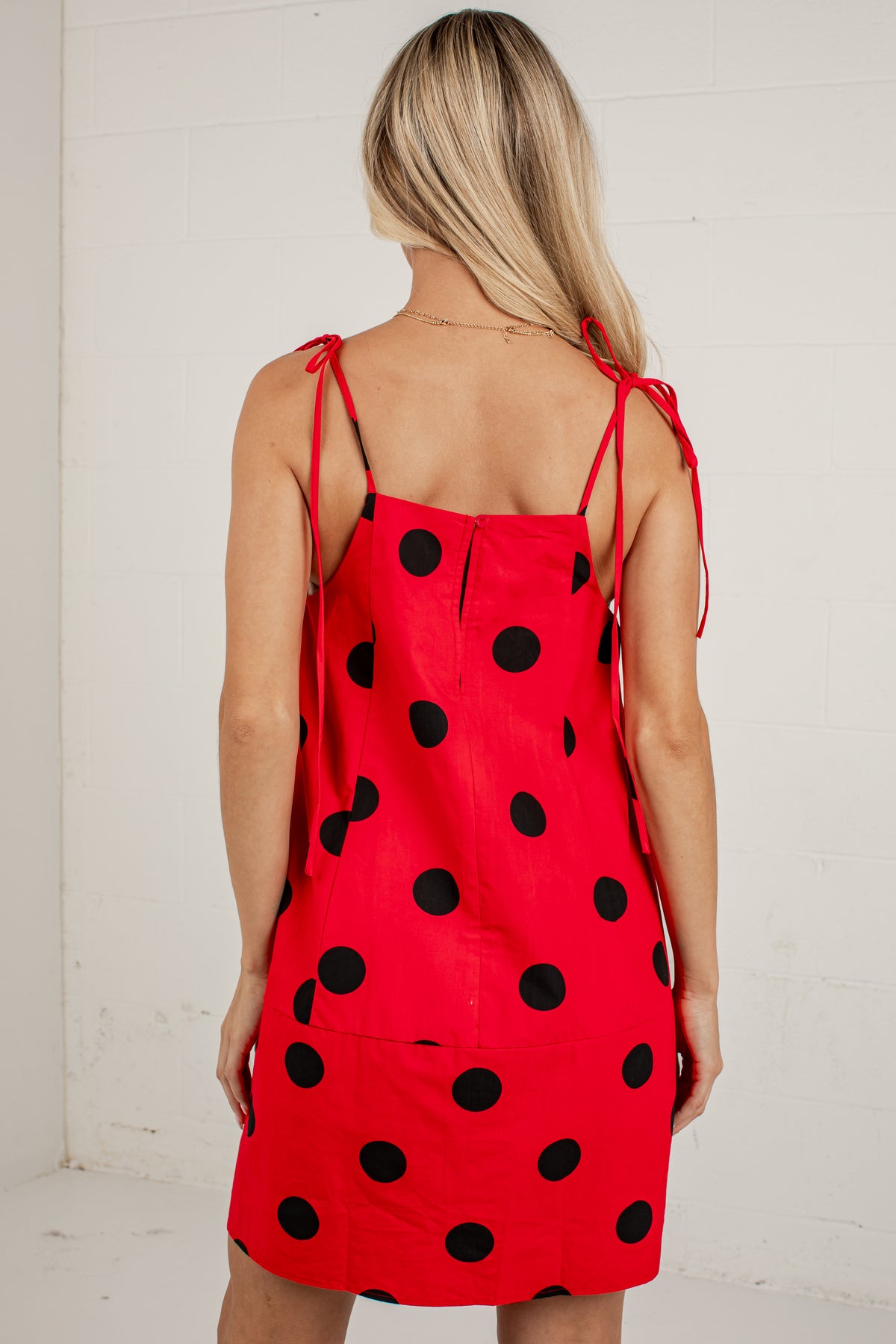 Rally In Red Polka Dot Mini Dress