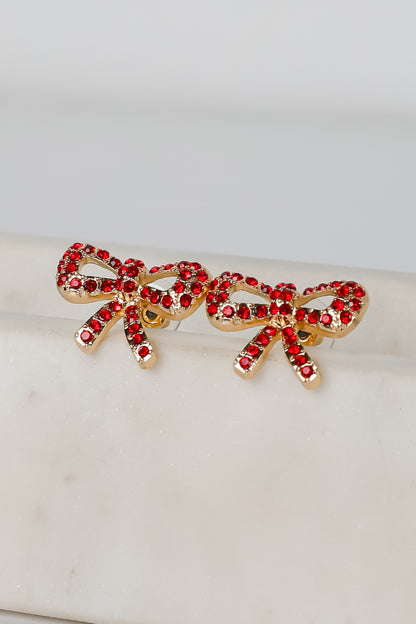 Maeve Rhinestone Bow Earrings