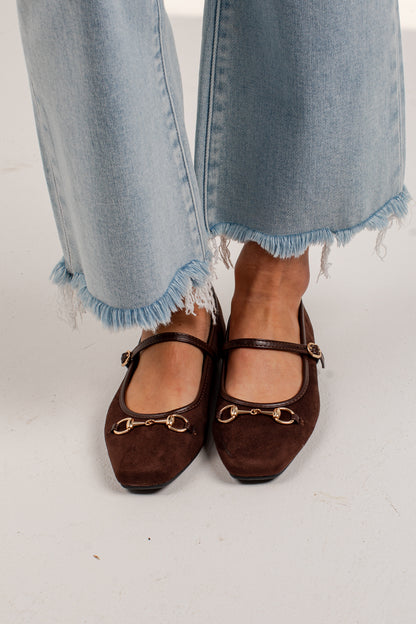 Socialite Horsebit Mary Jane Ballet Flats