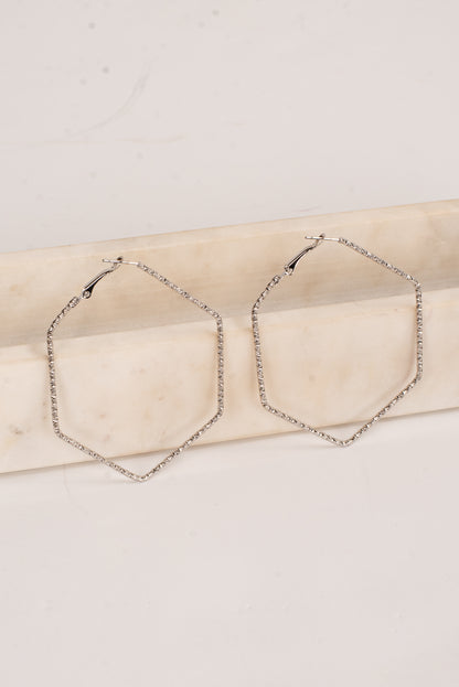 Heidi Hexagon Hoop Earrings