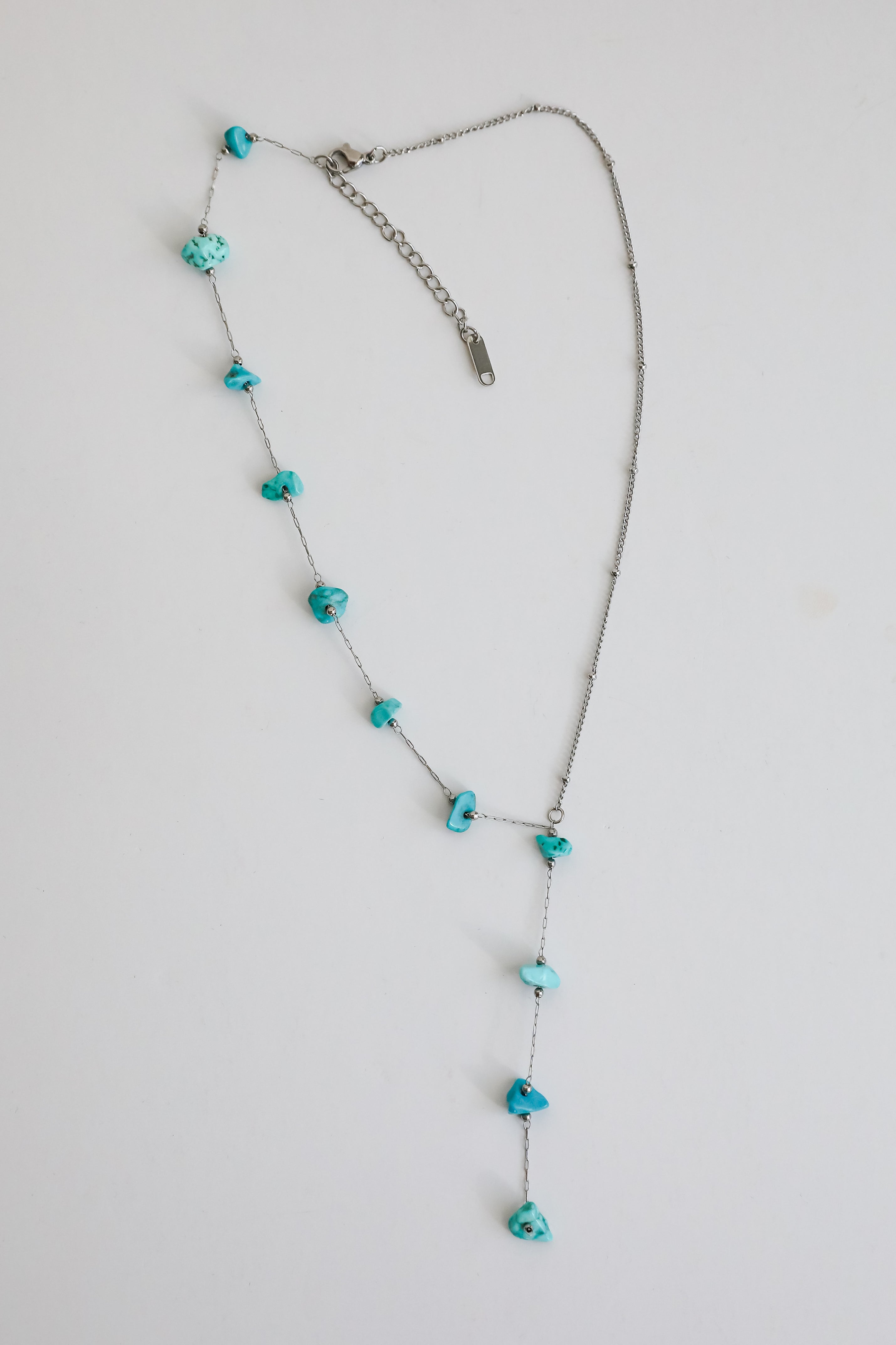 Allison Silver Stone Charm Necklace