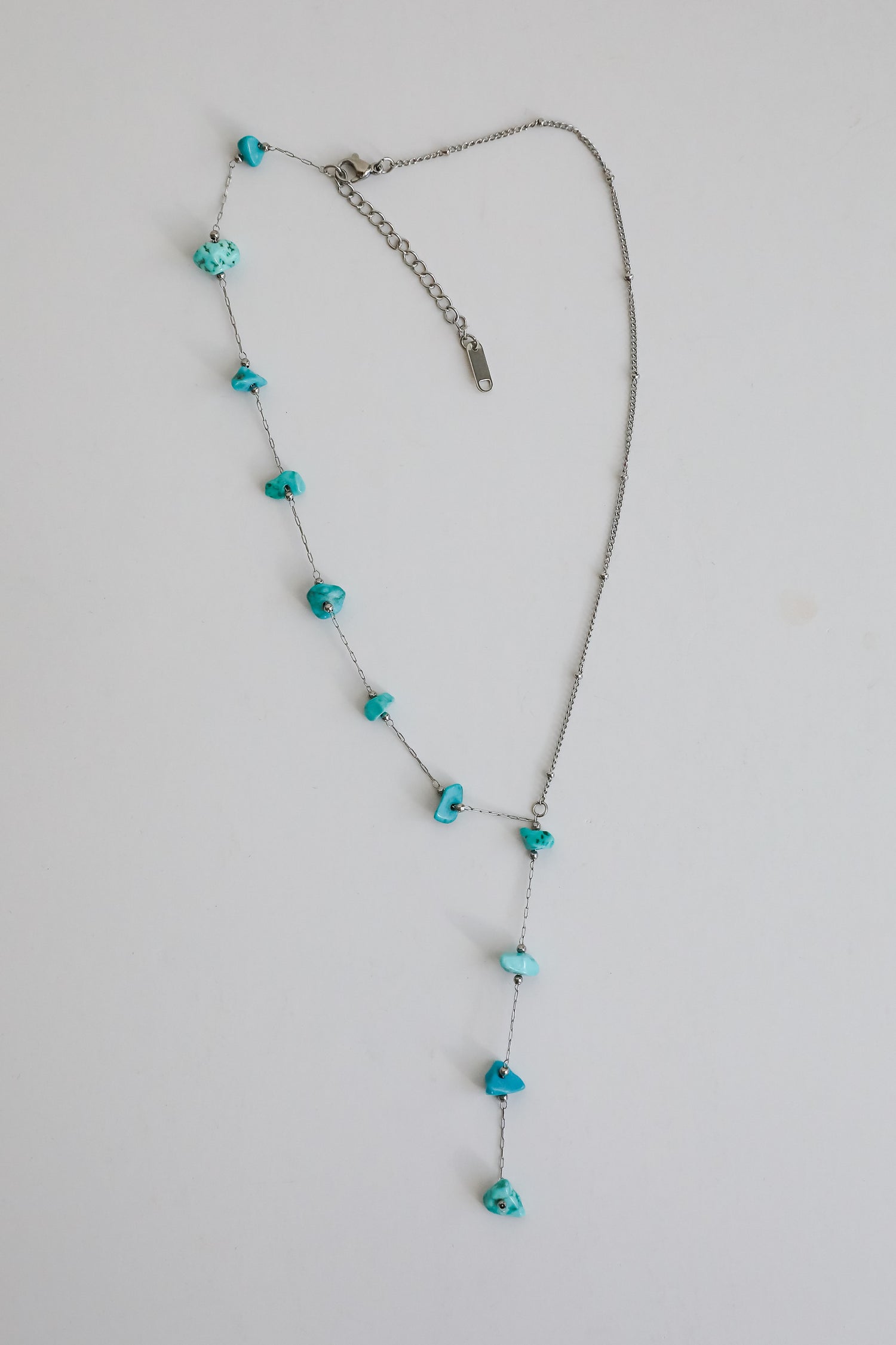 Allison Silver Stone Charm Necklace