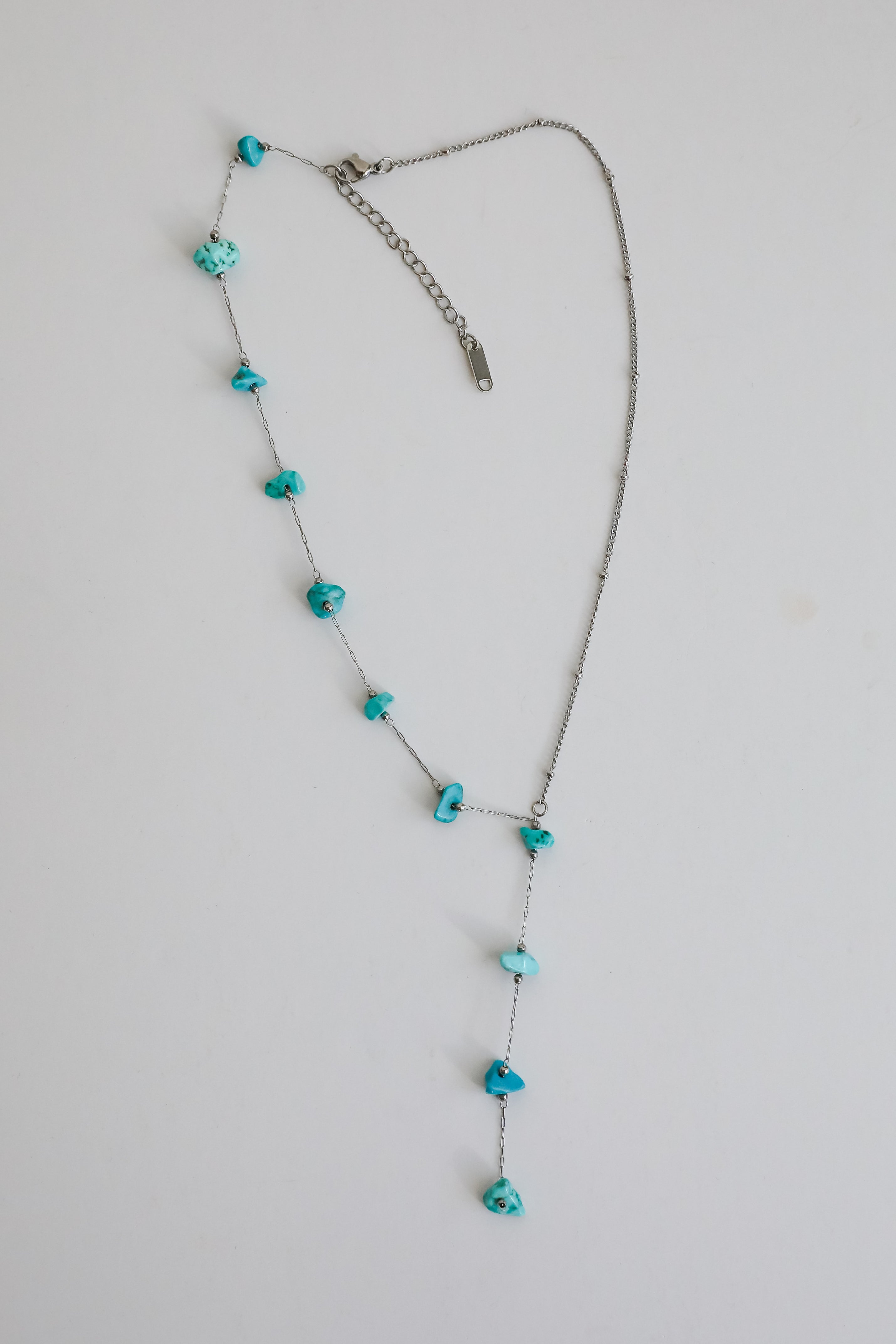 Allison Silver Stone Charm Necklace