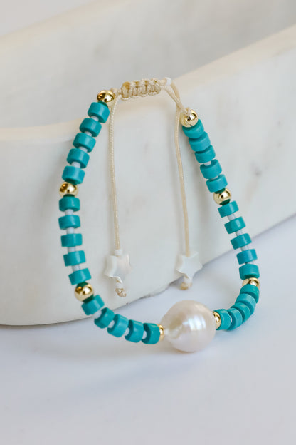 Juliette Teal Beaded Bracelet