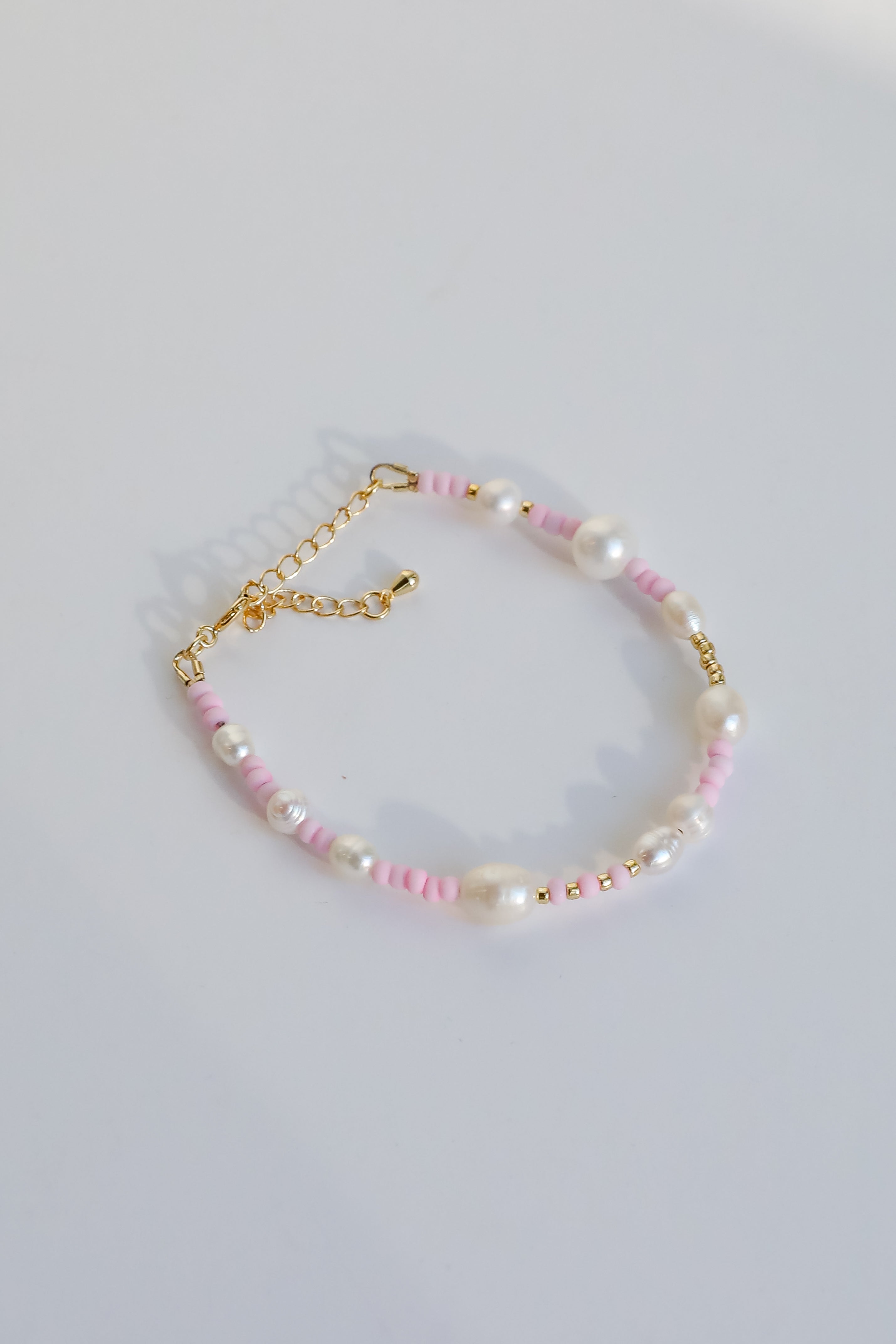 Kayla White Beaded Bracelet