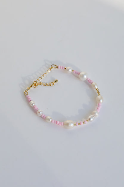 Kayla White Beaded Bracelet