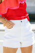 White Denim Shorts