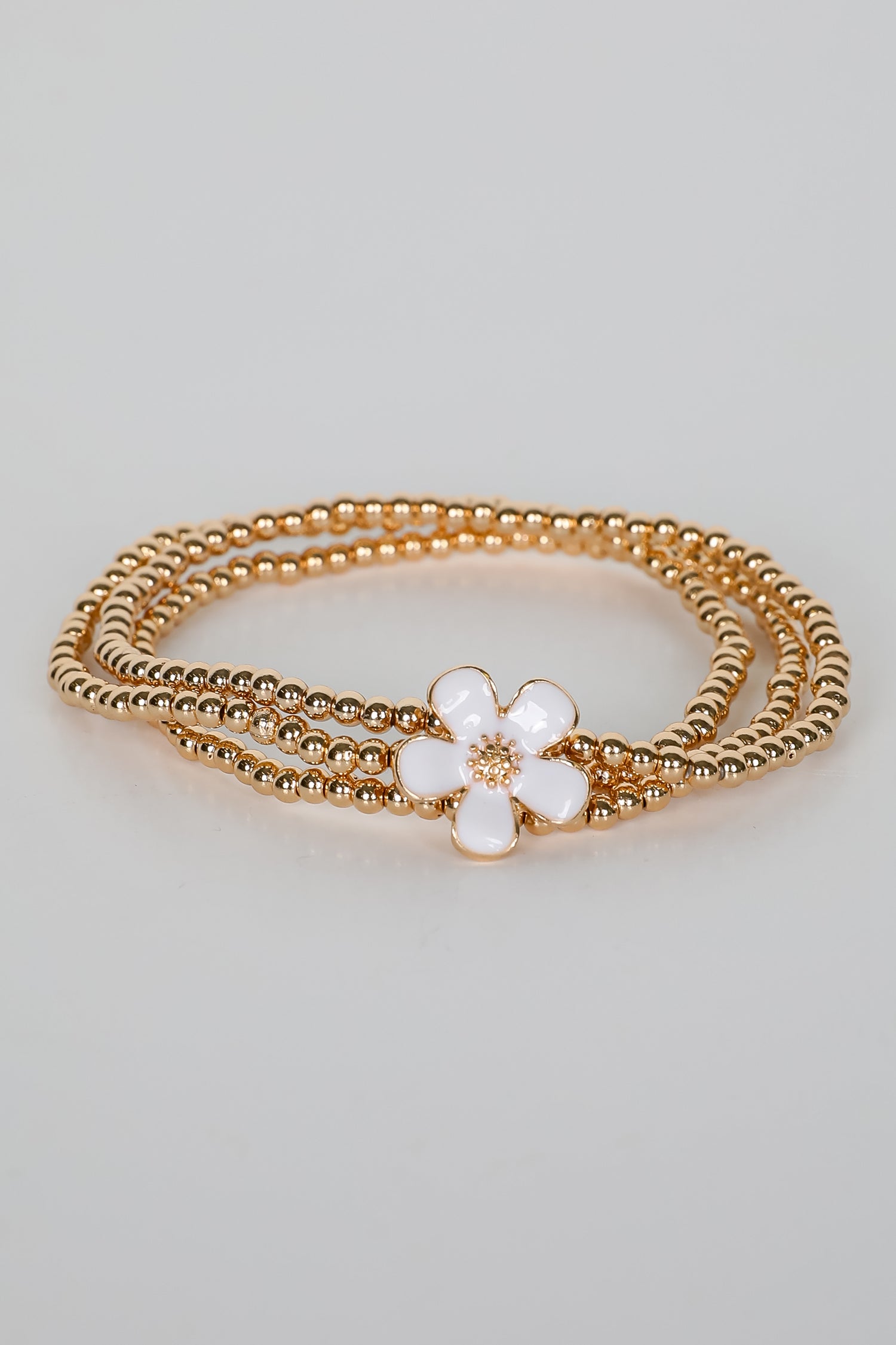 Catherine Beaded Flower Charm Bracelet