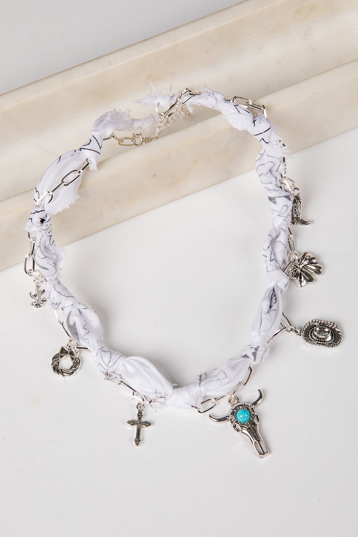 silver necklace