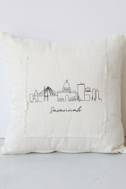 Savannah City Scape Pillow