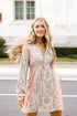 Autumn Blooms Floral Mini Dress