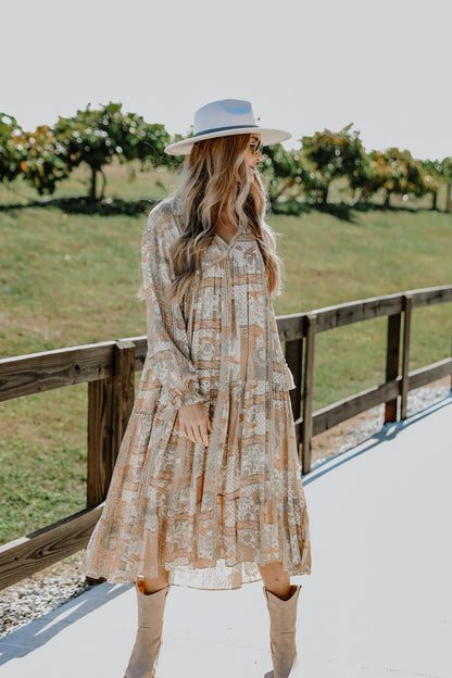FINAL SALE - Wild Hearted Paisley Maxi Dress