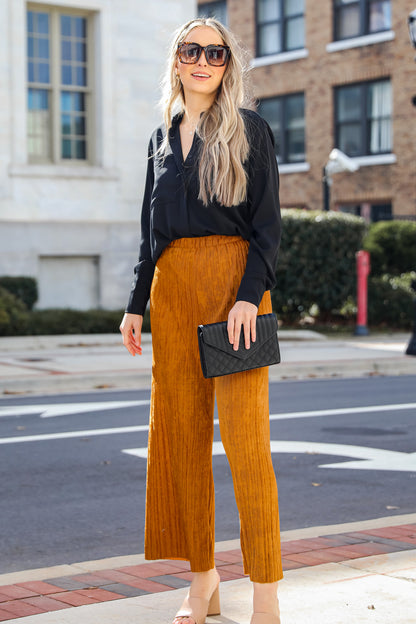 FINAL SALE - Sophisticated Vision Corduroy Wide Leg Pants