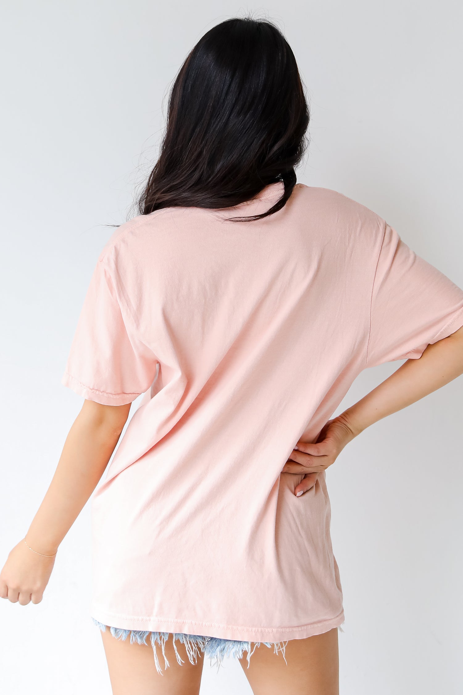 Peach Charleston South Carolina Block Letter Tee back view